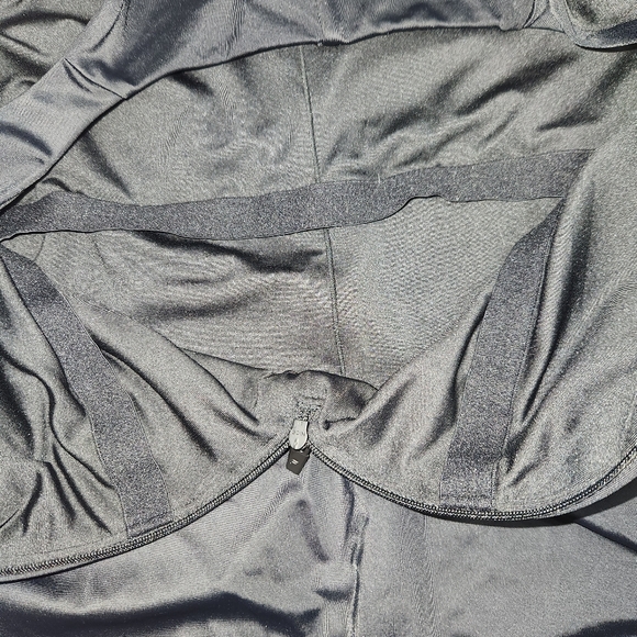 Fabletics Zip-Front One-Piece Swimsuit Black‎ Sexy Sleek Women's Xl, Hi Cut Nwt - Picture 8 of 12